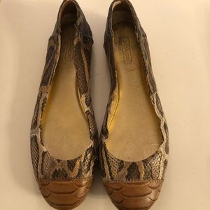 Snake skin flats in EUC